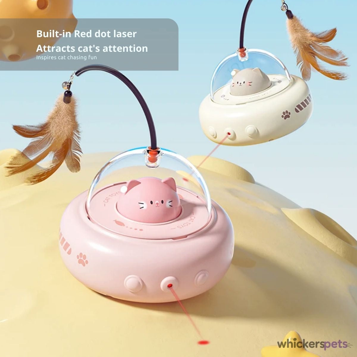 WhiskerSpace™ UFO Automatic Cat Toy