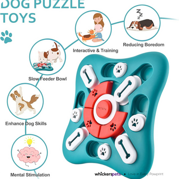 Interactive Pet Puzzle Feeder Toy – Slow Feeder & IQ Training Game for Dogs and Cats