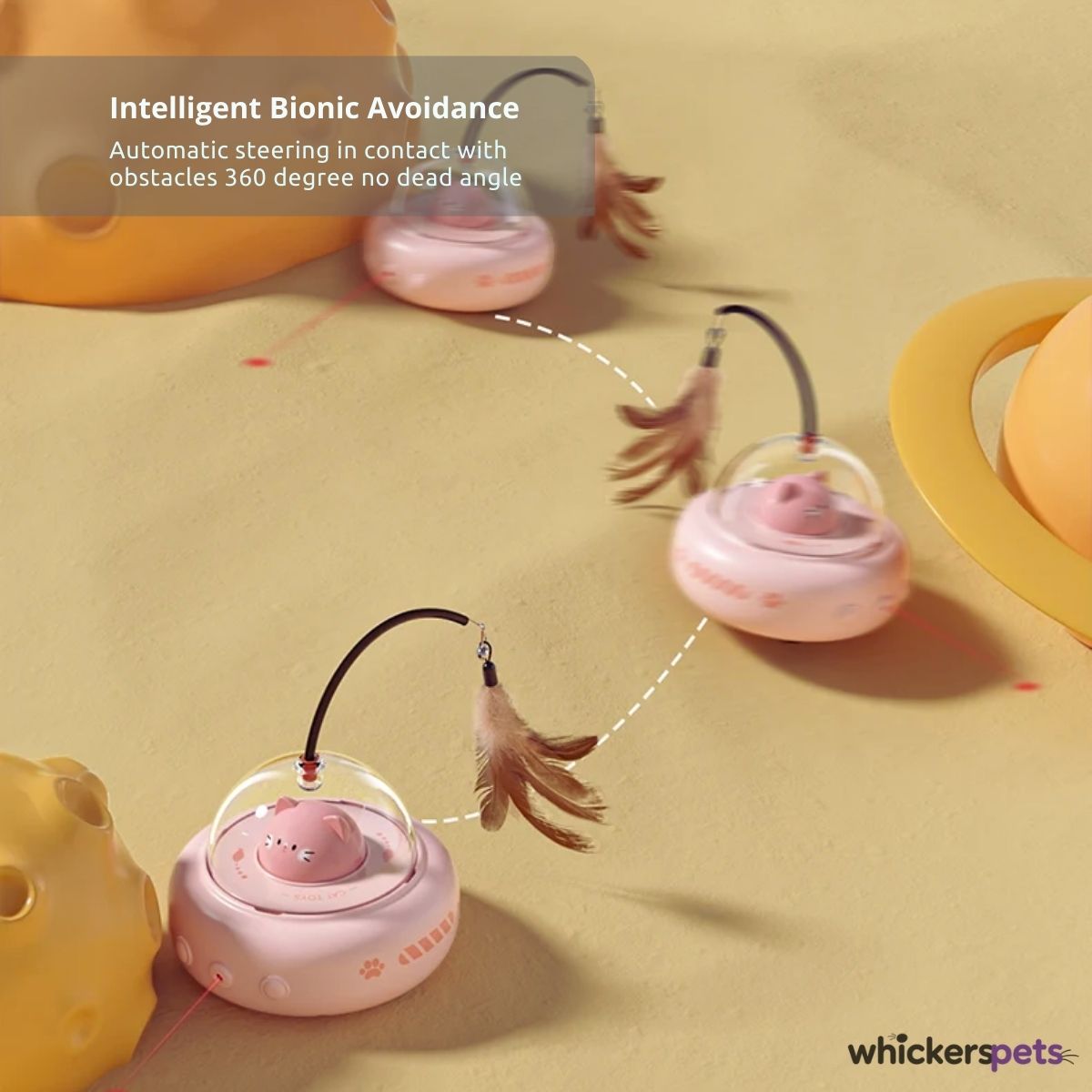 WhiskerSpace™ UFO Automatic Cat Toy