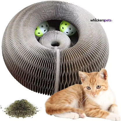 WhiskerSpace™ Foldable Cardboard Cat Scratcher Bed