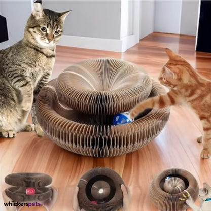 WhiskerSpace™ Foldable Cardboard Cat Scratcher Bed