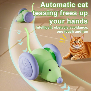 Automatic Cat Toy Mouse with Wheels – Smart Interactive Teasing Toy