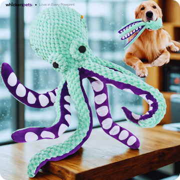 Interactive Octopus Plush Dog Toy with Squeakers