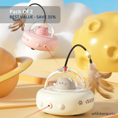 WhiskerSpace™ UFO Automatic Cat Toy