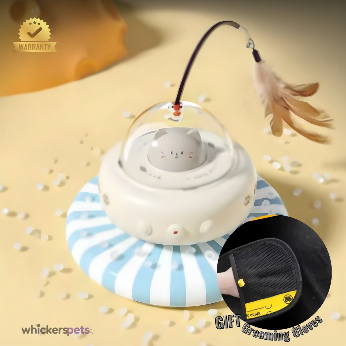 WhiskerSpace™ UFO Automatic Cat Toy